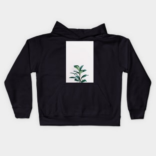 aesthetic phone case white plants green minimalist Kids Hoodie